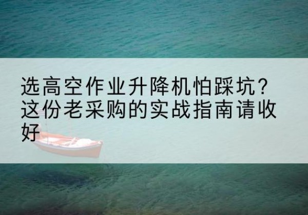 乾县高空作业升降机厂家推荐-选高空作业升降机怕踩坑？这份老采购的实战指南请收好